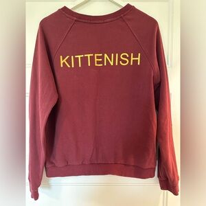 Maroon JJD Kittenish Crewneck